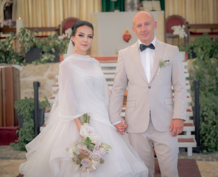 Mladenka i mladenac, portret u crkvi